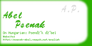 abel psenak business card